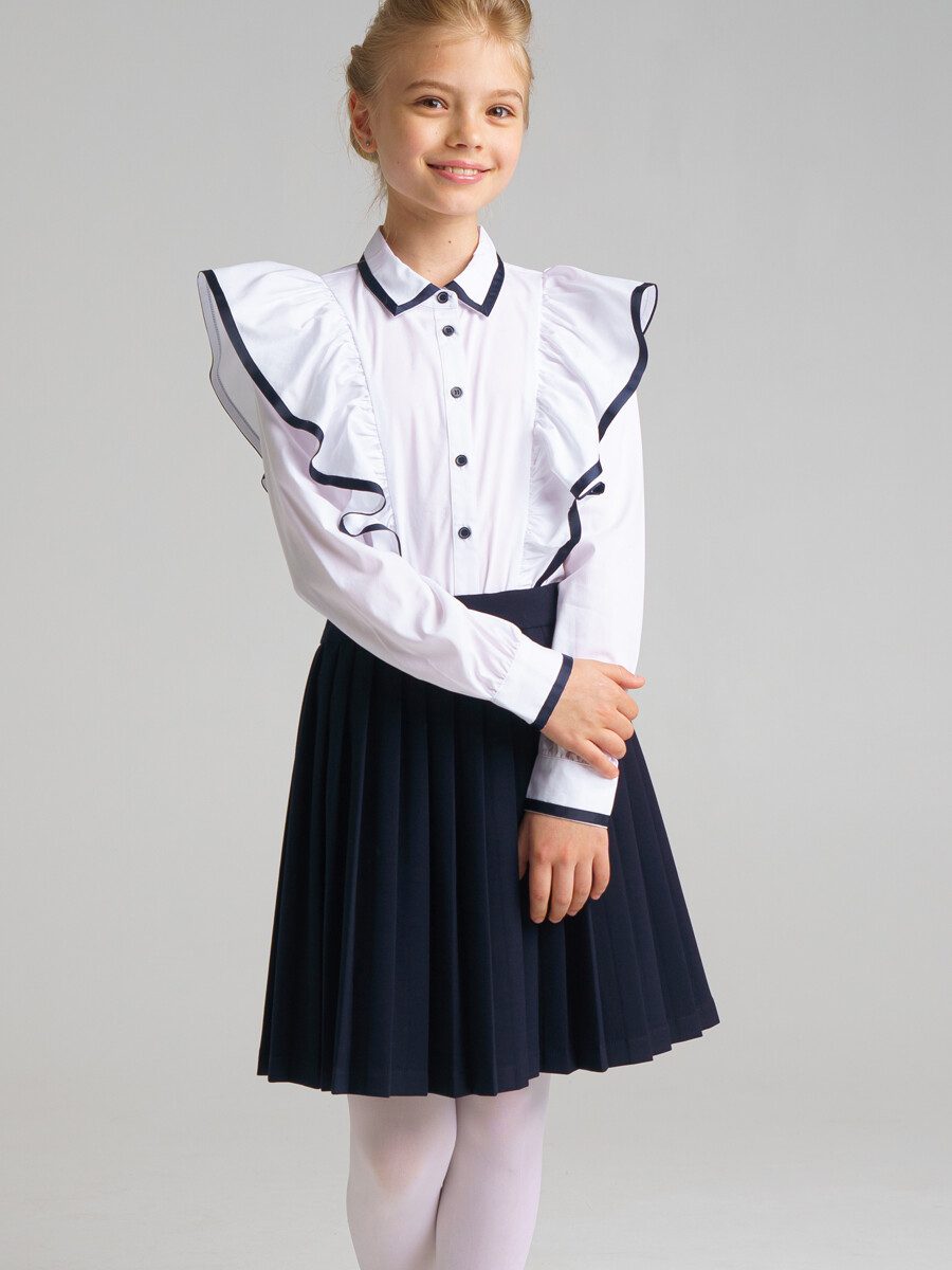 Блузка текстильная с рюшами для девочки