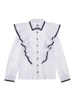 Блузка текстильная с рюшами для девочки