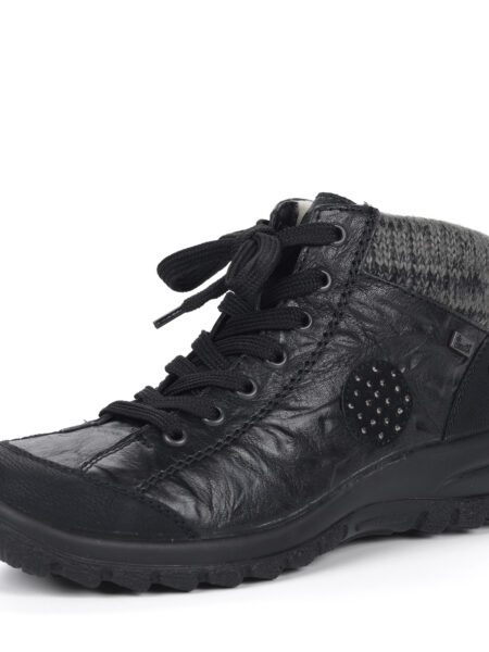 Черные ботинки хайкеры из комбинированных материалов