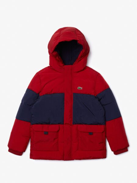 Детская двухцветная стеганая куртка Lacoste для мальчика