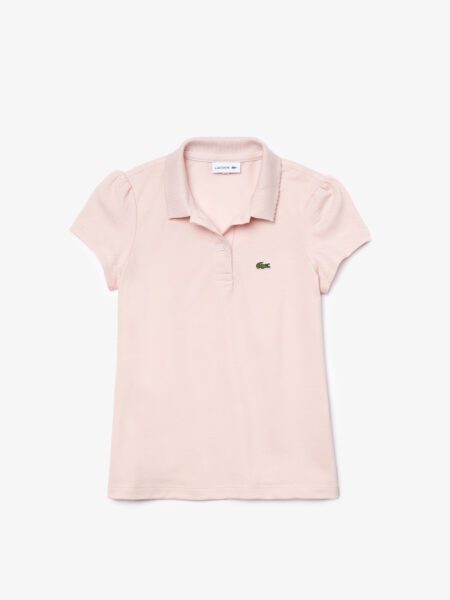 Детская рубашка-поло Lacoste с зубчатым воротником для девочек