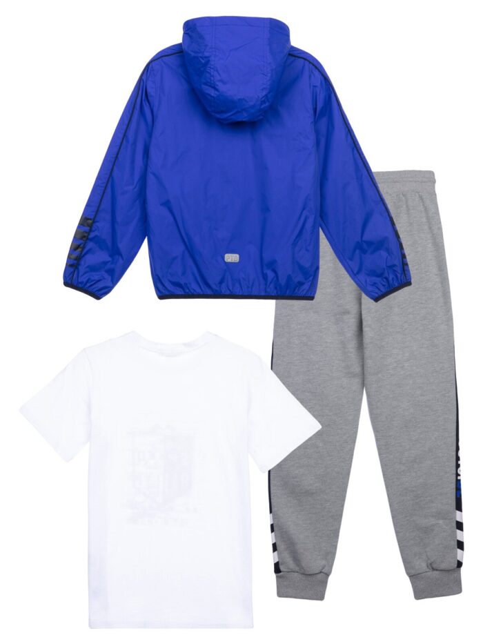 Комплект для мальчиков: брюки трикотажные, куртка текст с полиуретан, фуфайка (футболка) трикотажная