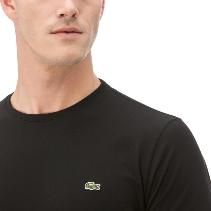 Мужская хлопковая футболка Lacoste с круглым вырезом