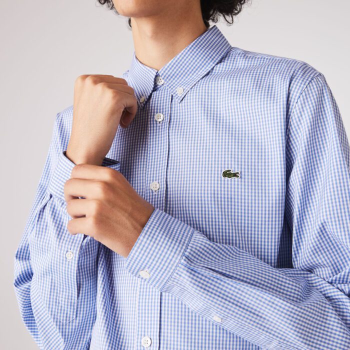Мужская рубашка Lacoste Regular Fit из хлопка премиум-класса
