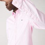 Мужская рубашка Lacoste Slim Fit из хлопка премиум-класса