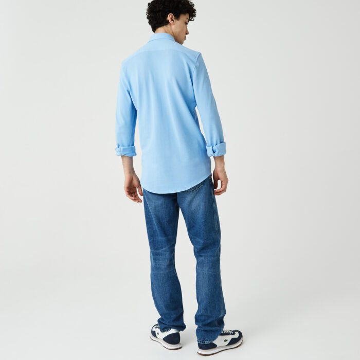 Мужская рубашка Lacoste Slim Fit из органического хлопка