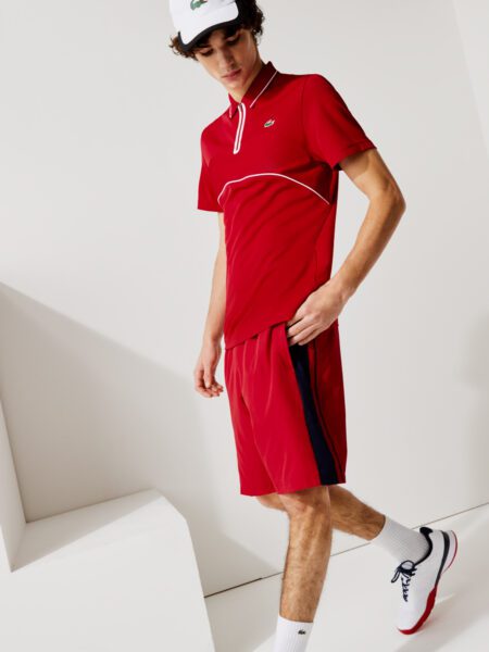 Мужские легкие шорты Lacoste SPORT с контрастными полосами