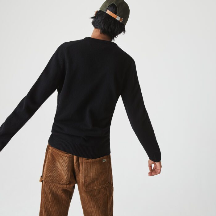 Мужской шерстяной свитер Lacoste с v-образным вырезом