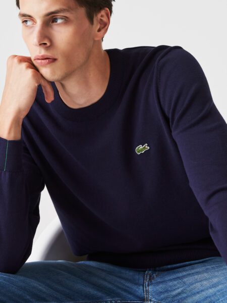 Мужской свитер Lacoste с круглым вырезом из органического хлопка