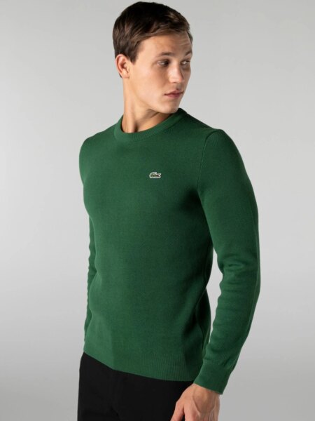 Мужской свитер Lacoste с круглым вырезом из органического хлопка