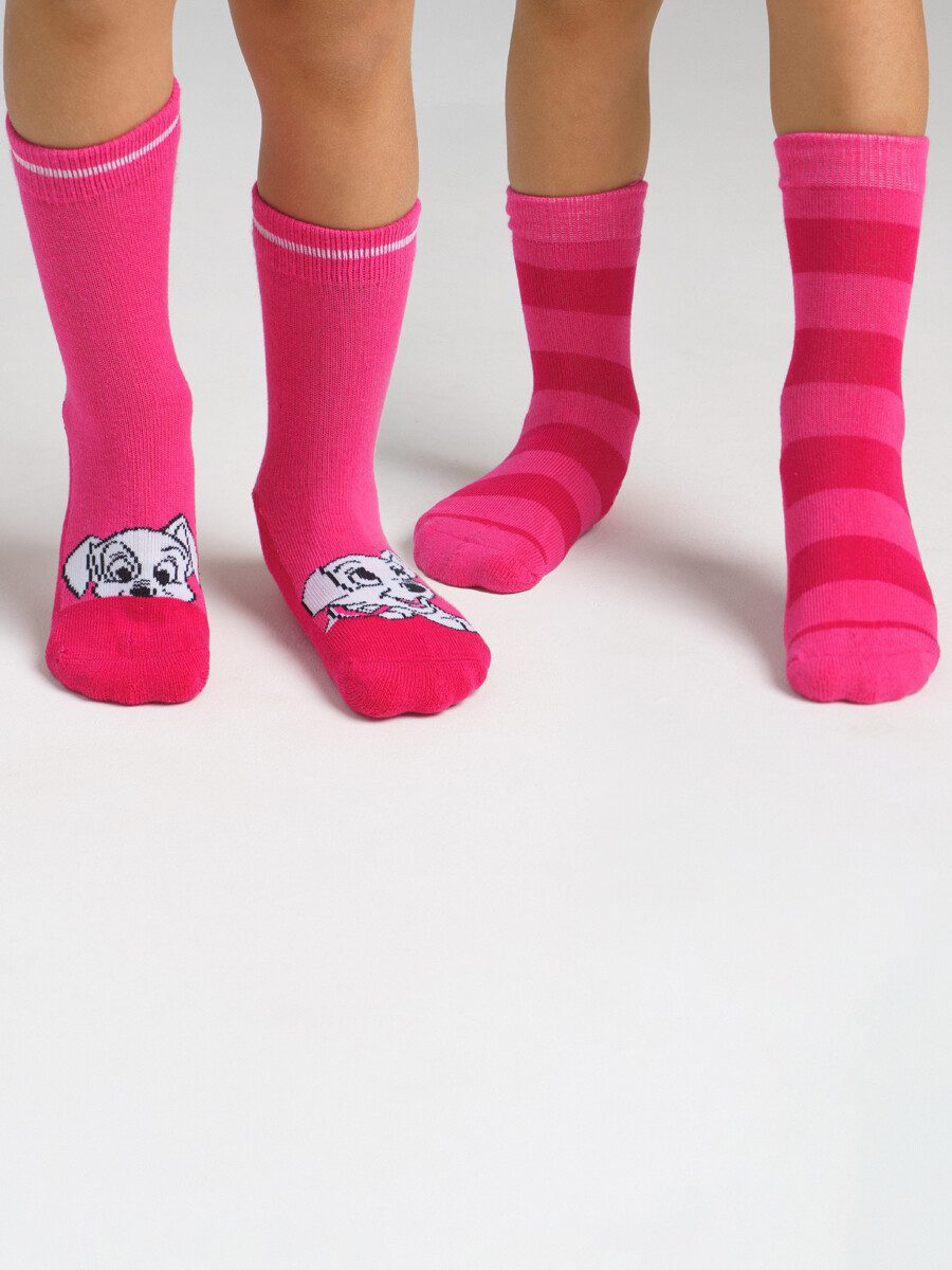Носки с махровой стопой для девочки, 2 пары в комплекте