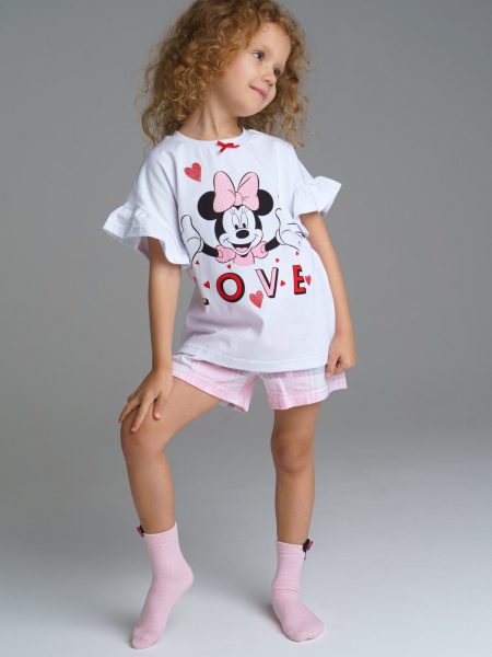 Пижама: футболка и шорты для девочки Disney
