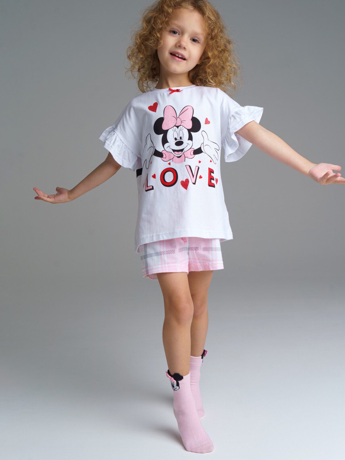 Пижама: футболка и шорты для девочки Disney