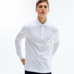 Рубашка поло Smart Paris из эластичного хлопка с длинными рукавами