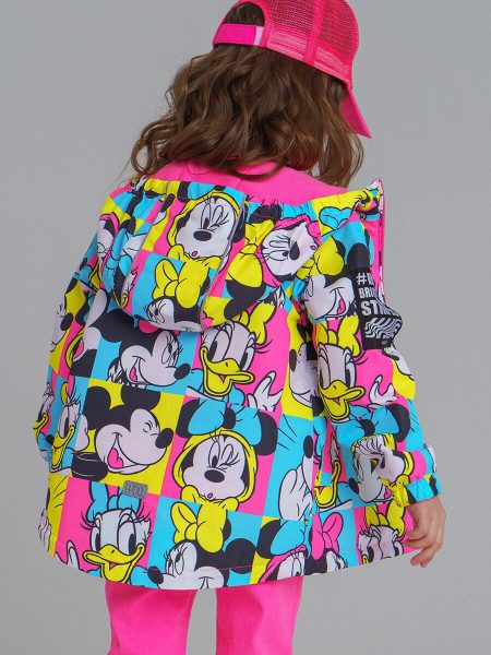 Ветровка  на флисе из мембранной ткани с принтом Disney для девочки
