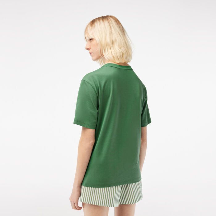 Женская футболка Lacoste из хлопка премиум качества