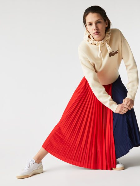 Женская хлопковая юбка Lacoste средней длины