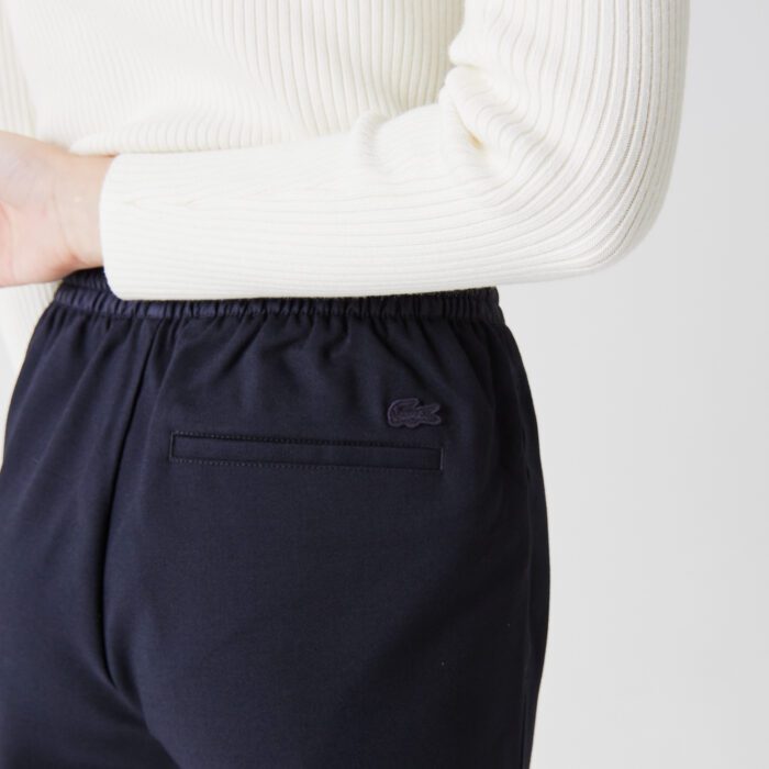 Женские легкие спортивные брюки  Lacoste из драпированной саржевой ткани с эластичным поясом
