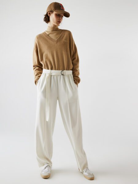 Женские расклешенные брюки Lacoste с высокой талией