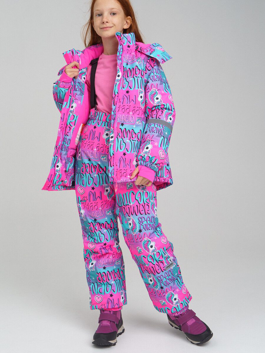 Зимний комплект из мембранной ткани для девочки: куртка, брюки