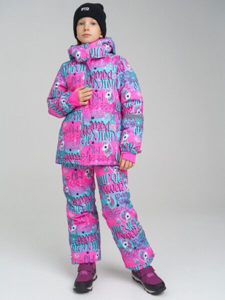 Зимний комплект из мембранной ткани для девочки: куртка, брюки