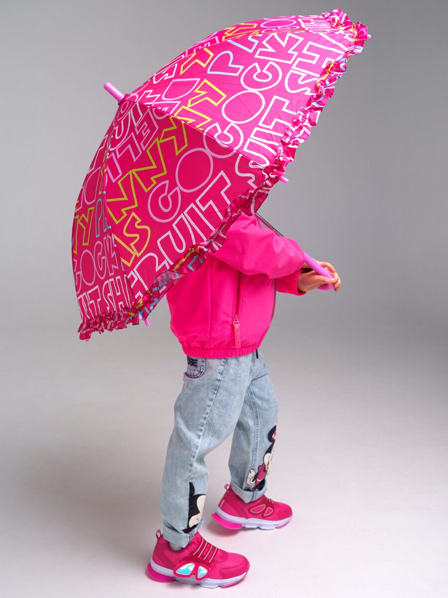 Зонт-трость механический для девочки