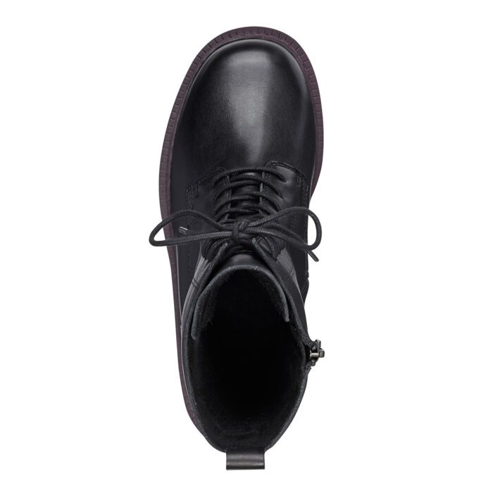 Черные утепленные ботинки из гладкой кожи