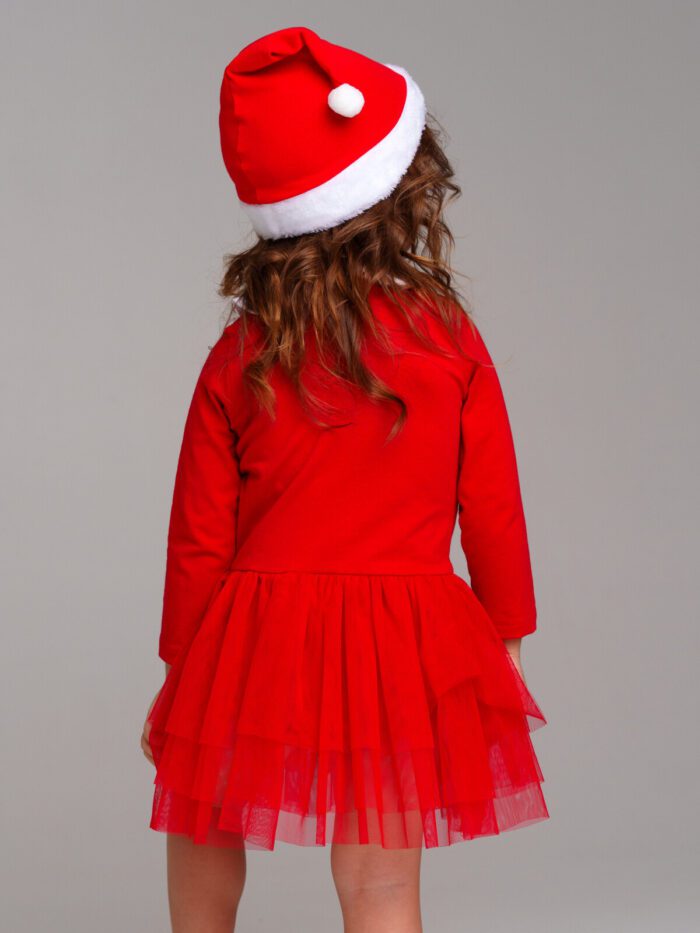 Карнавальный костюм детский трикотажный для девочек: боди-платье, шапочка