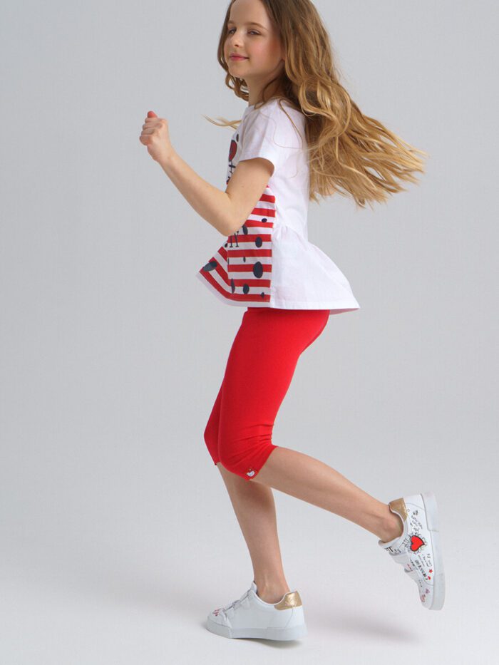 Комплект c принтом Hello Kitty: футболка, леггинсы для девочки