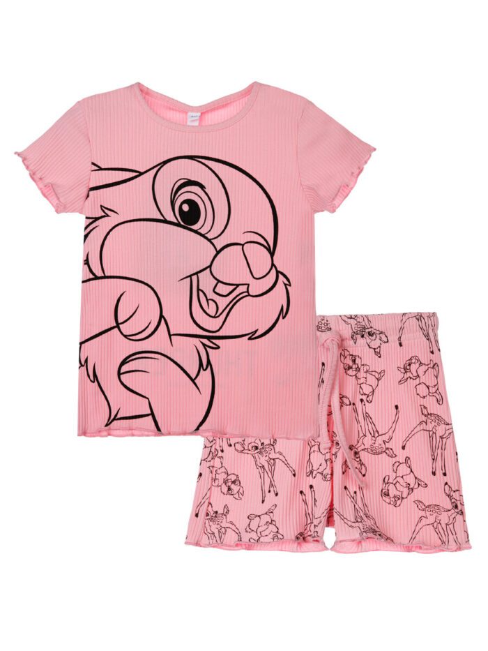 Комплект для девочки с принтом Disney: футболка, шорты