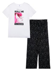 Комплект для женщин: фуфайка трикотажная (футболка), брюки текстильные