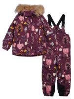 Комплект текстильный с полиуритановым покрытием для девочек: куртка, полукомбинезон