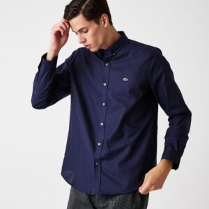 Мужская хлопковая рубашка Lacoste Oxford Regular Fit