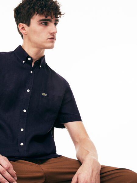Мужская льняная рубашка Lacoste Regular Fit