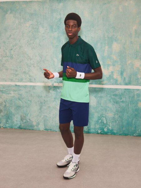 Мужская рубашка-поло Lacoste SPORT x Novak Djokovic Regular fit из дышащей эластичной ткани