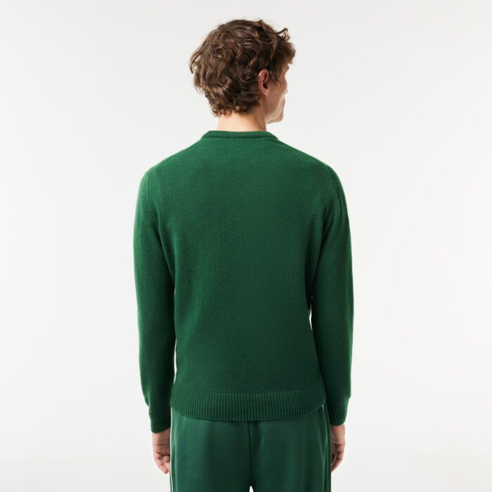 Мужской шерстяной свитер Lacoste с круглым вырезом