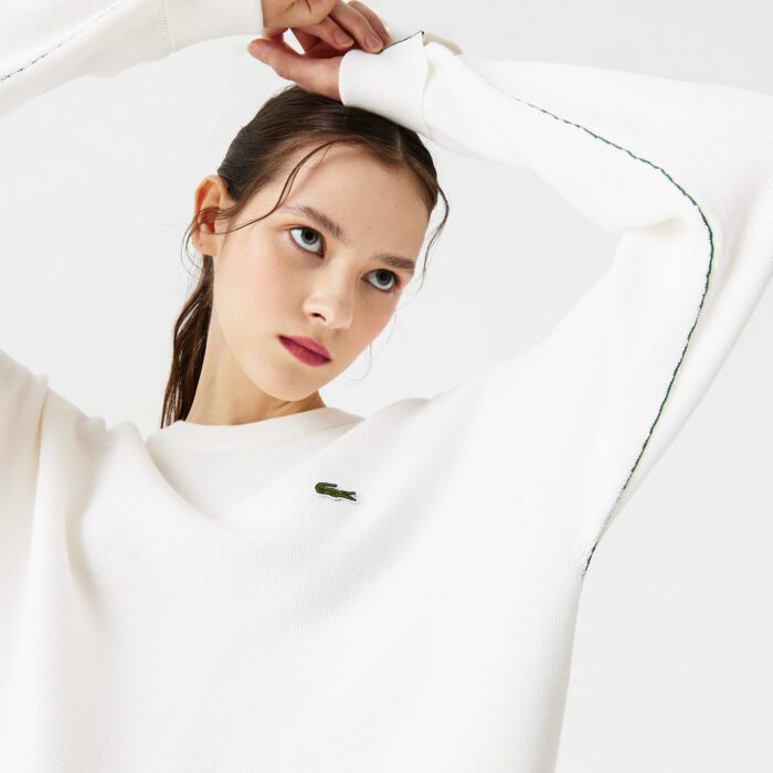 Женский свитер Lacoste из органического хлопка и V-образным вырезом