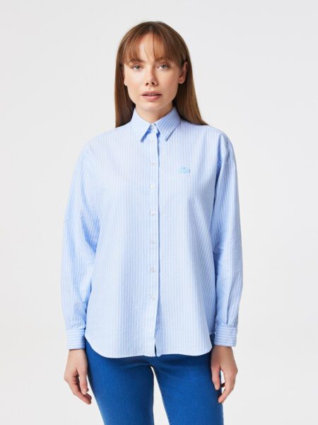 Женская рубашка Lacoste Oversize fit  в полоску