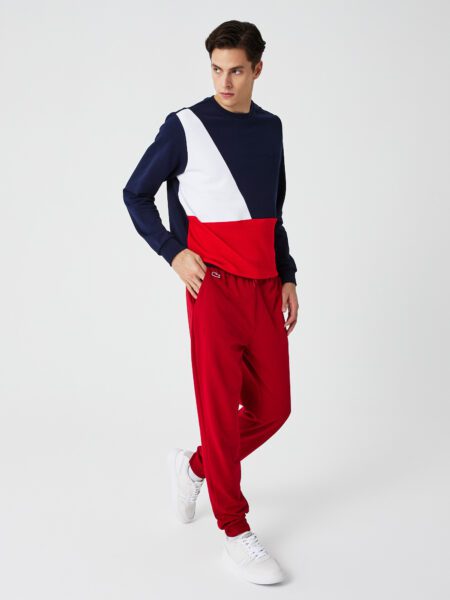 Мужские домашние брюки Lacoste с логотипом на талии в спортивном стиле