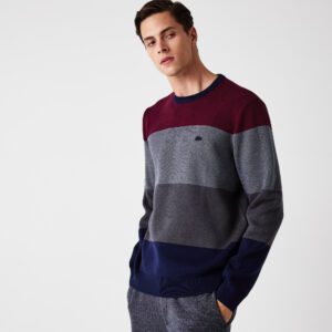 Мужской хлопковый свитер Lacoste с круглым вырезом