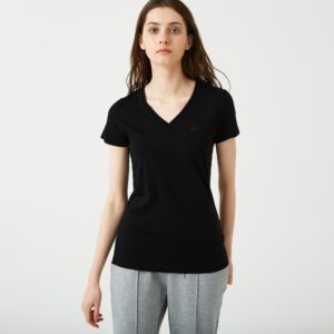 Женская футболка Lacoste с v-образным вырезом