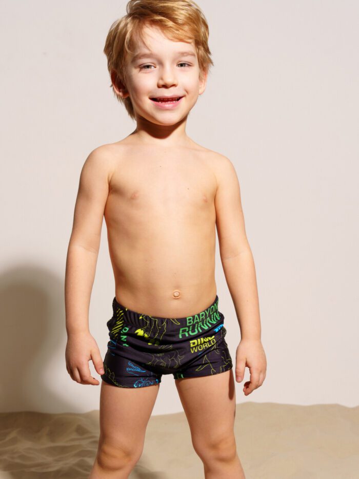 Плавки-шорты трикотажные для мальчиков, средней длины