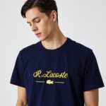 Мужская  футболка Lacoste с круглым вырезом