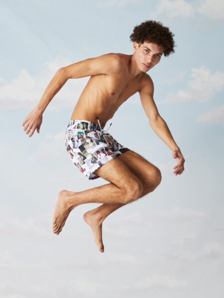 Мужские купальные шорты Lacoste x Polaroid