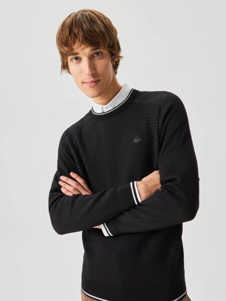 Мужской свитер Lacoste с круглым вырезом