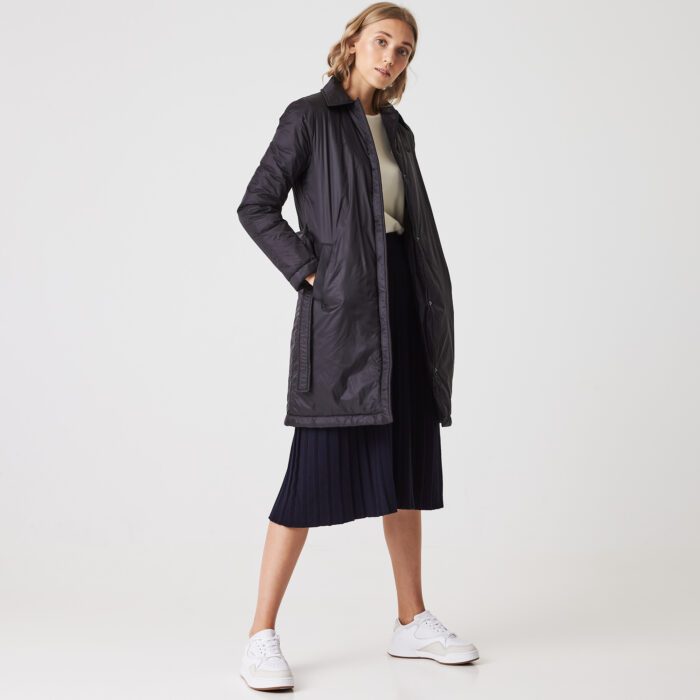 Женская длинная куртка Lacoste с поясом
