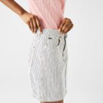 Женская короткая юбка Lacoste L!VE  в полоску