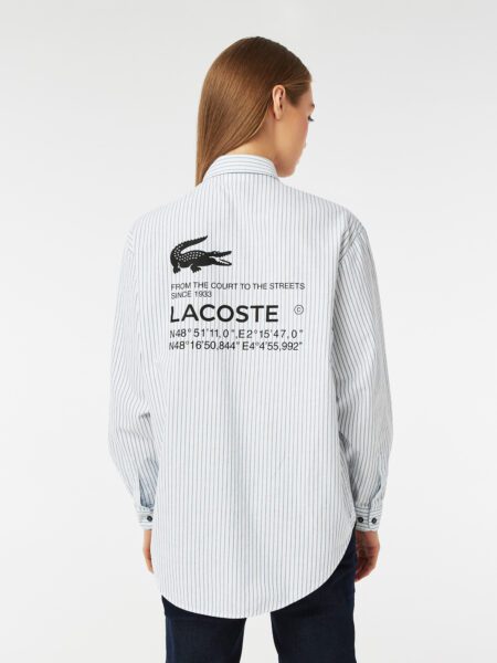 Женская рубашка Lacoste Oversize Fit  в полоску