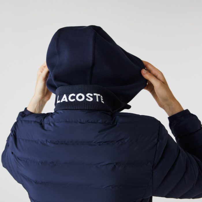 Женская стёганая куртка Lacoste со съёмным капюшоном