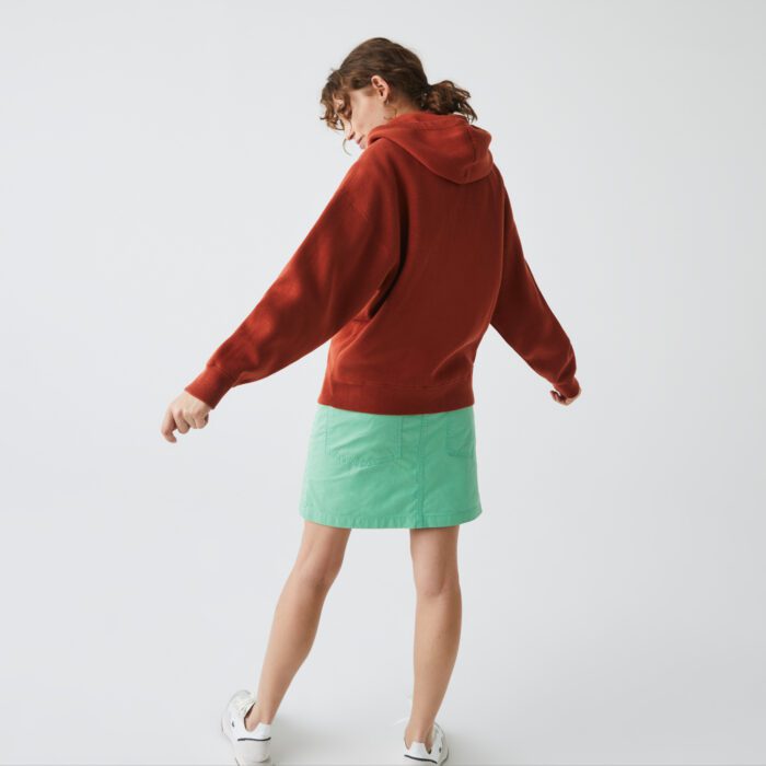 Женский хлопковый свитер Lacoste с капюшоном